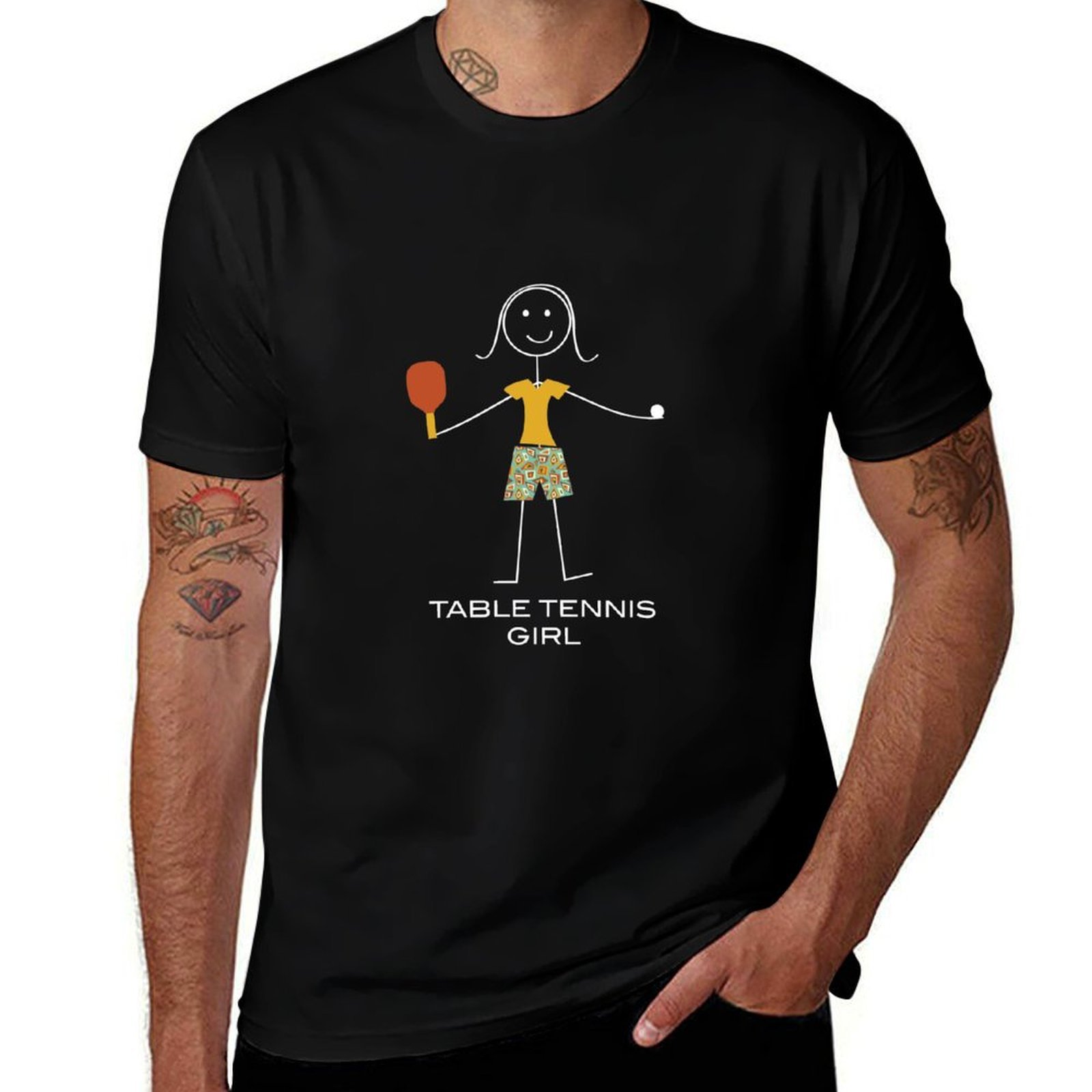 Table Tennis Basic - Divertente T-Shirt da Donna con Design
