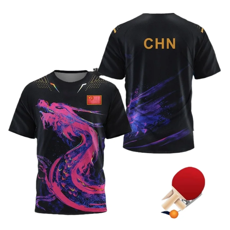 Xu Xin Table Tennis - Maglietta Grafica Dragon Table Tennis per